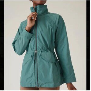 NWT Athleta Westerly Jacket Size Medium Deep Ocean Teal Anorak Rain Coat